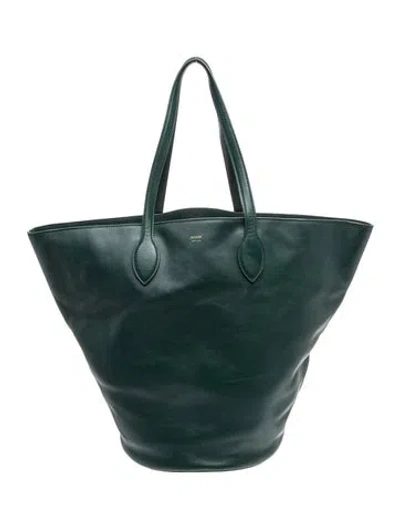 Pre-owned Khaite Leather Bucket Bag In Green
