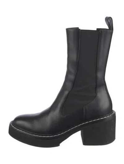 Pre-owned Khaite Leather Chelsea Boots In Black