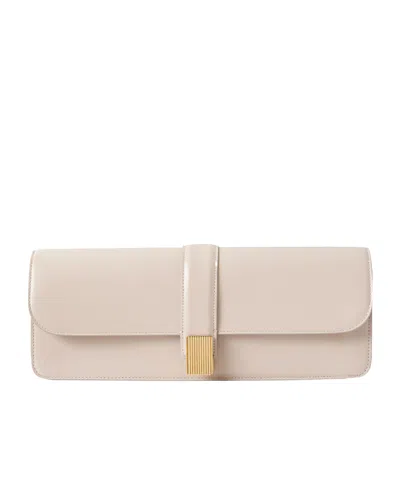 Khaite Leather Clutch In Neutral
