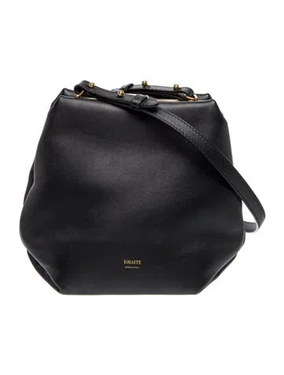 Pre-owned Khaite Leather Crossbody Bag In Black