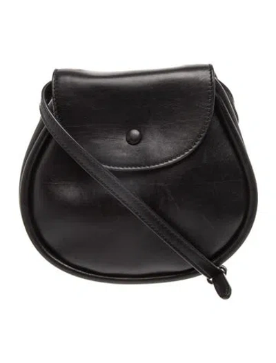 Pre-owned Khaite Leather Crossbody Bag In Black