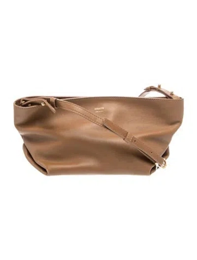 Pre-owned Khaite Leather Crossbody Bag In Brown