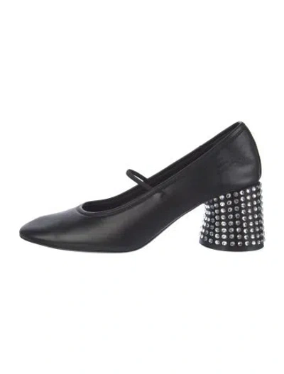 Pre-owned Khaite Leather Crystal Embellishments Pumps In Black