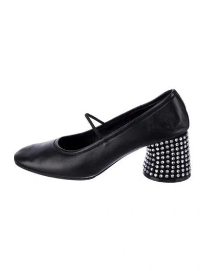 Pre-owned Khaite Leather Crystal Embellishments Pumps In Black