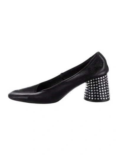 Pre-owned Khaite Leather Crystal Embellishments Pumps In Black