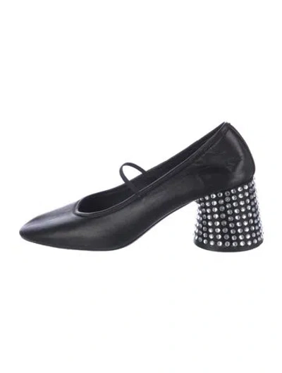 Pre-owned Khaite Leather Crystal Embellishments Pumps In Black
