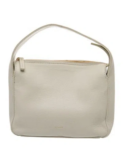 Pre-owned Khaite Leather Elena Leather Top Handle Bag Small In White