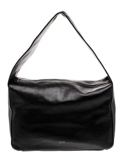 Pre-owned Khaite Leather Elena Medium In Black