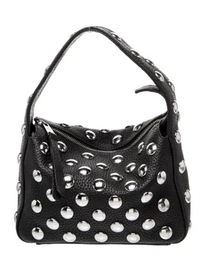 Pre-owned Khaite Leather Elena Small In Black