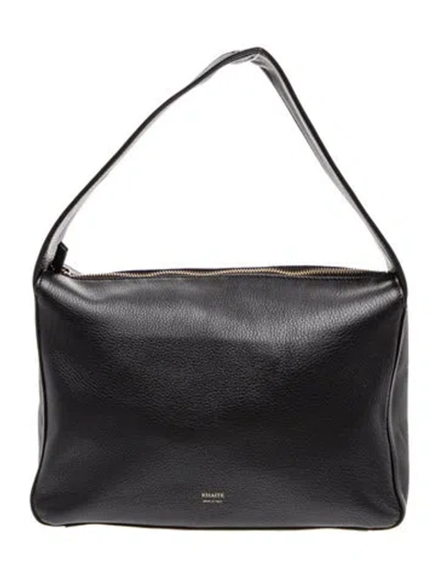 Pre-owned Khaite Leather Elena Small In Black