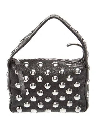 Pre-owned Khaite Leather Elena Small In Black