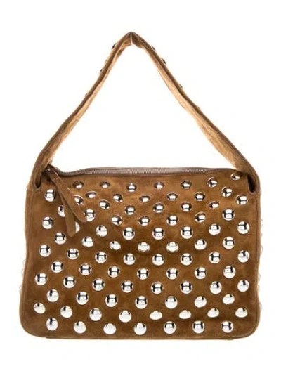 Pre-owned Khaite Leather Elena Small In Brown