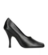 Khaite Eva Peep-toe Leather Pumps