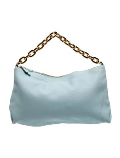 Pre-owned Khaite Leather Evening Bag W/ Tags In Blue