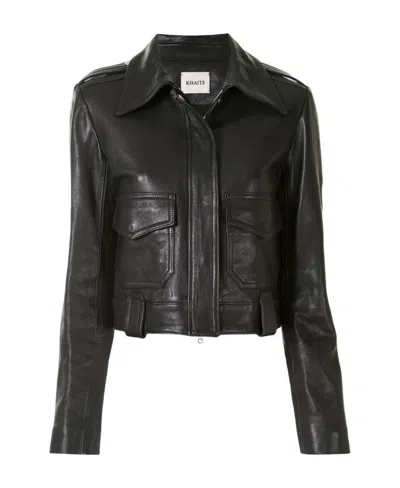 KHAITE KHAITE CORDELIA LONG-SLEEVED LEATHER JACKET