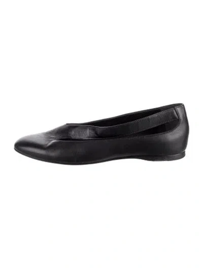 Pre-owned Khaite Leather Flats In Black