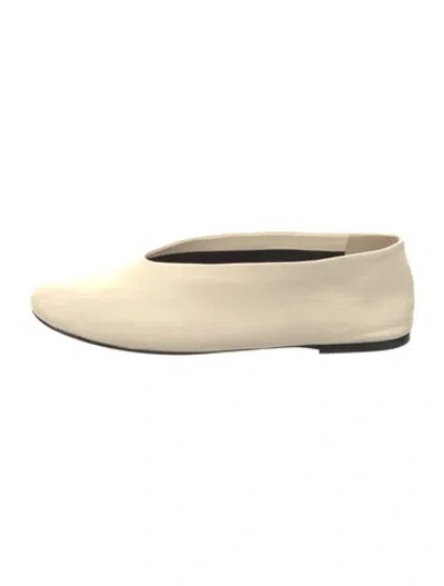 Pre-owned Khaite Leather Flats In White