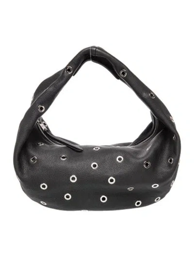 Pre-owned Khaite Leather Hobo In Black