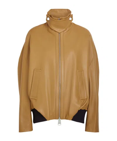 Khaite Leather Jacket In Multi