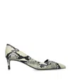 Khaite Leather Jett D'orsay Pumps 45 In White