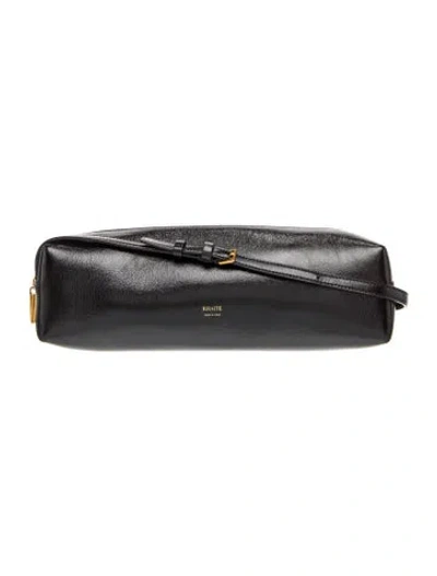 Pre-owned Khaite Leather Kye Medium In Black