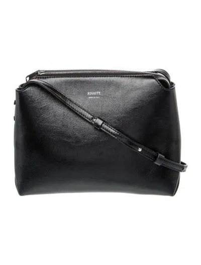 Pre-owned Khaite Leather Lina Medium In Black