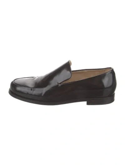 Pre-owned Khaite Leather Loafers In Black