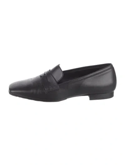 Pre-owned Khaite Leather Loafers In Black
