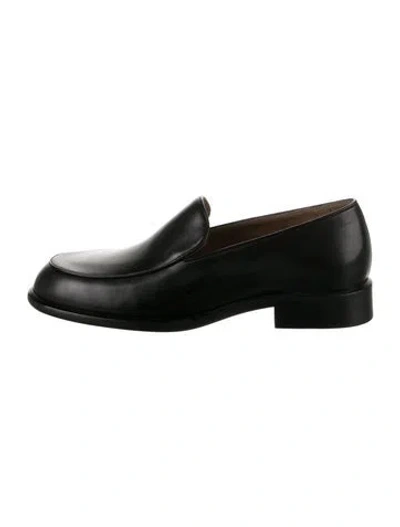 Pre-owned Khaite Leather Loafers In Black