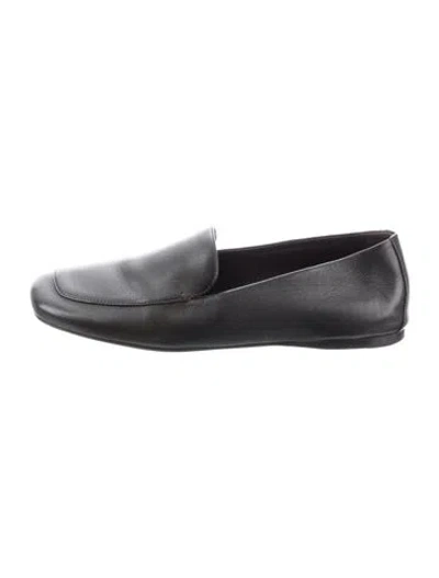 Pre-owned Khaite Leather Loafers In Black