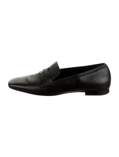 Pre-owned Khaite Leather Loafers In Black
