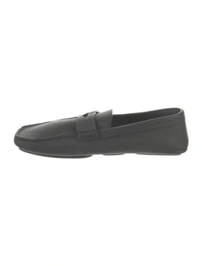 Pre-owned Khaite Leather Loafers In Grey