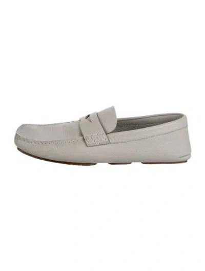 Pre-owned Khaite Leather Loafers In Grey