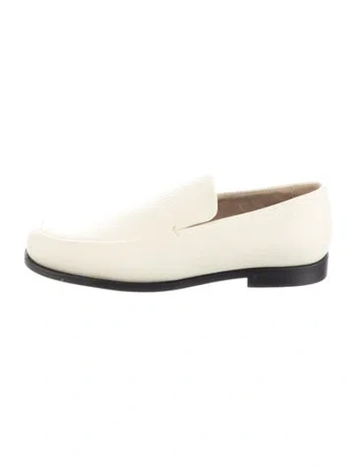Pre-owned Khaite Leather Loafers In Neutral