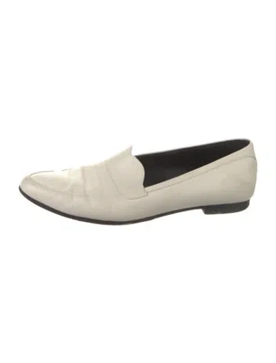 Pre-owned Khaite Leather Loafers In Neutrals/white