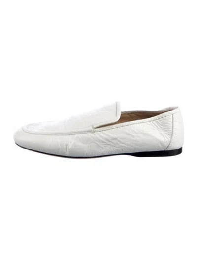 Pre-owned Khaite Leather Loafers In Silver