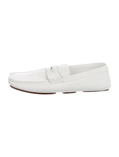 Pre-owned Khaite Leather Loafers In White