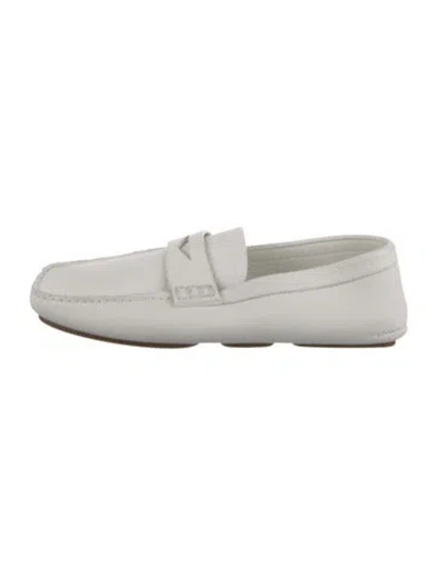 Pre-owned Khaite Leather Loafers In White