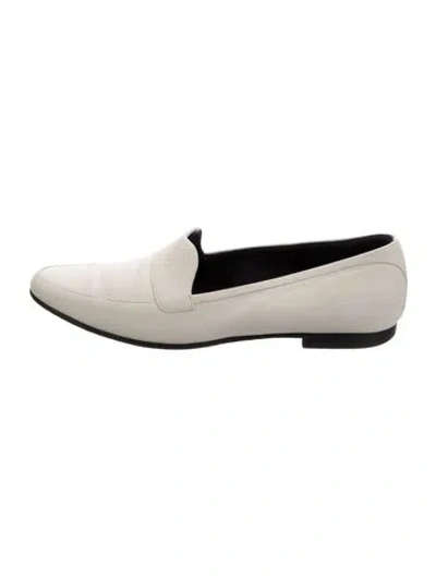 Pre-owned Khaite Leather Loafers In White