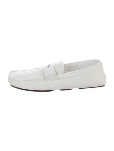 Pre-owned Khaite Leather Loafers In White