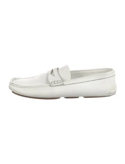 Pre-owned Khaite Leather Loafers In White