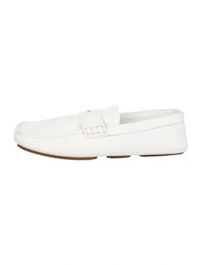 Pre-owned Khaite Leather Loafers In White