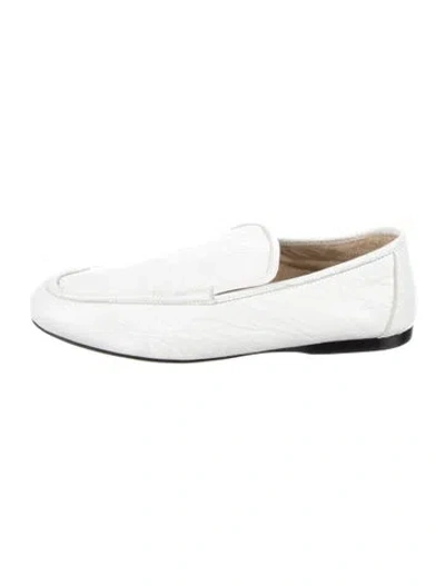 Pre-owned Khaite Leather Loafers In White
