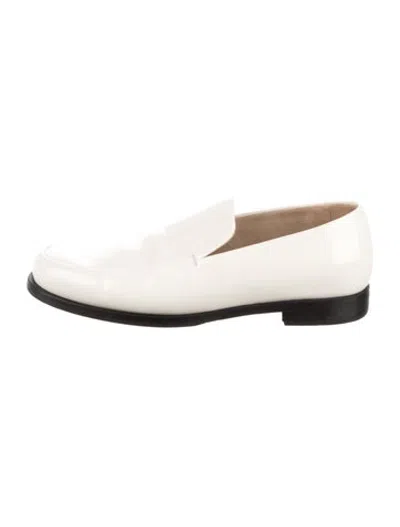 Pre-owned Khaite Leather Loafers In White