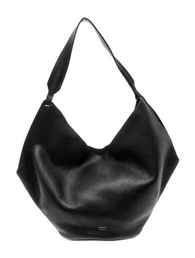 Pre-owned Khaite Leather Lotus Medium In Black