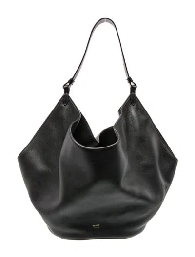 Pre-owned Khaite Leather Lotus Medium In Black