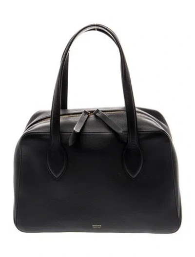 Pre-owned Khaite Leather Maeve Medium In Black