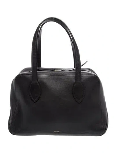 Pre-owned Khaite Leather Maeve Medium In Black