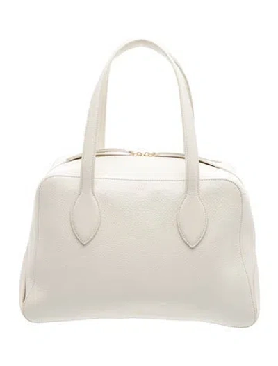 Pre-owned Khaite Leather Maeve Medium In Neutrals