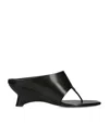 Khaite Black Marlow Sculptural Leather Mules In Black